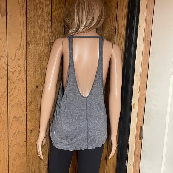 Lululemon" Grey Tank W Back Cut Out - Picture 8 of 16